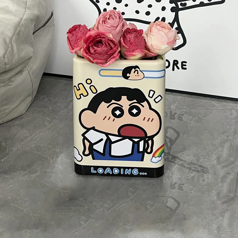 

Мультяшный мусорный бак с карандашом Шин-тян, большая емкость, домашнее использование, стильный дизайн, корзина для мусора для гостиной, спальни, кухни, ванной комнаты