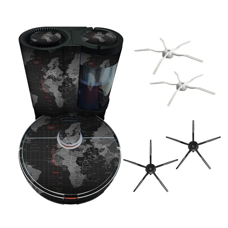 Escova lateral adesivo filme se encaixa para roborock s7 maxv plus s7 maxv + aspirador de pó robótico escovas peças acessórios