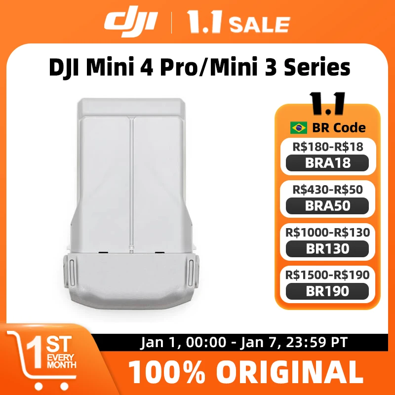 DJI Mini 4 Pro/Mini 3 Series Intelligent Flight Battery Plus Capacity 3850 mAh for DJI Mini 4 Pro/Mini 3 Pro/Mini 3 New Original