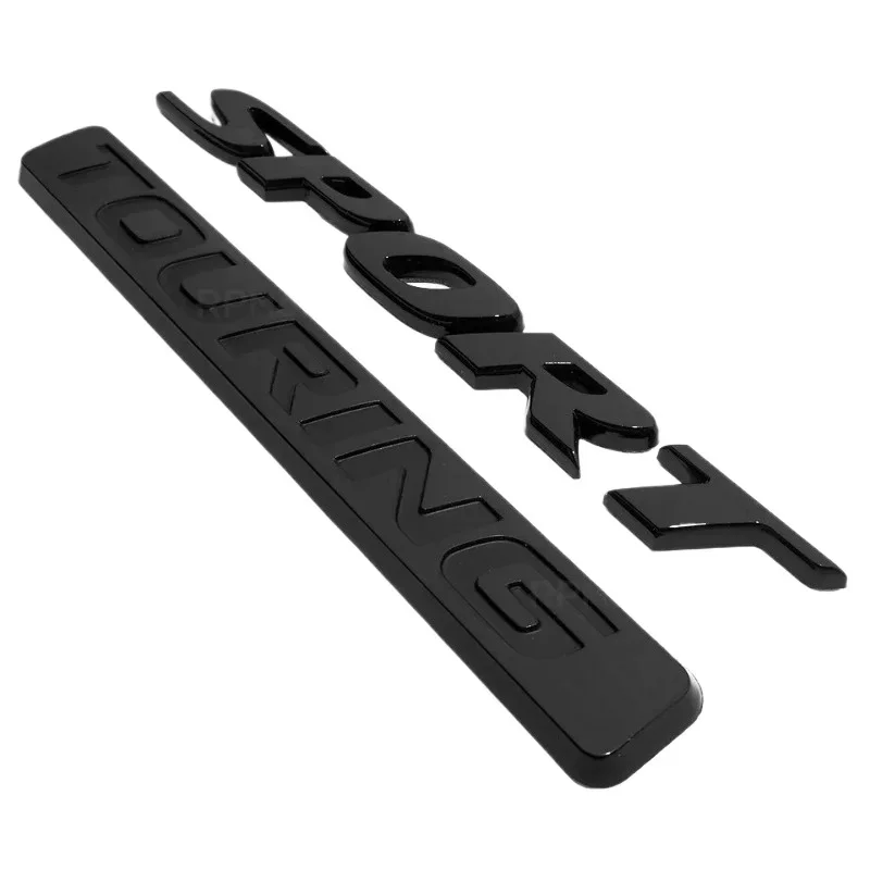 2pcs For Sport Touring Rear Trunk Letter Logo Badge Emblem Nameplate Black