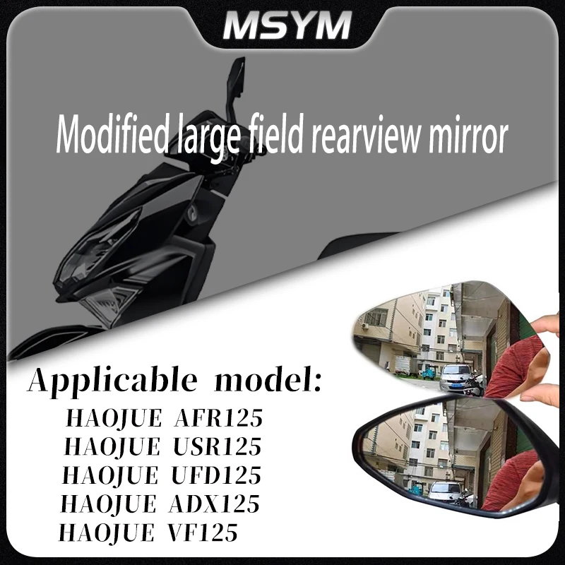 

Motorcycle Convex Mirror Increase Rearview Mirrors Side Mirror View Vision Lens For HAOJUE AFR125 USR125 UFD125 ADX125 VF125