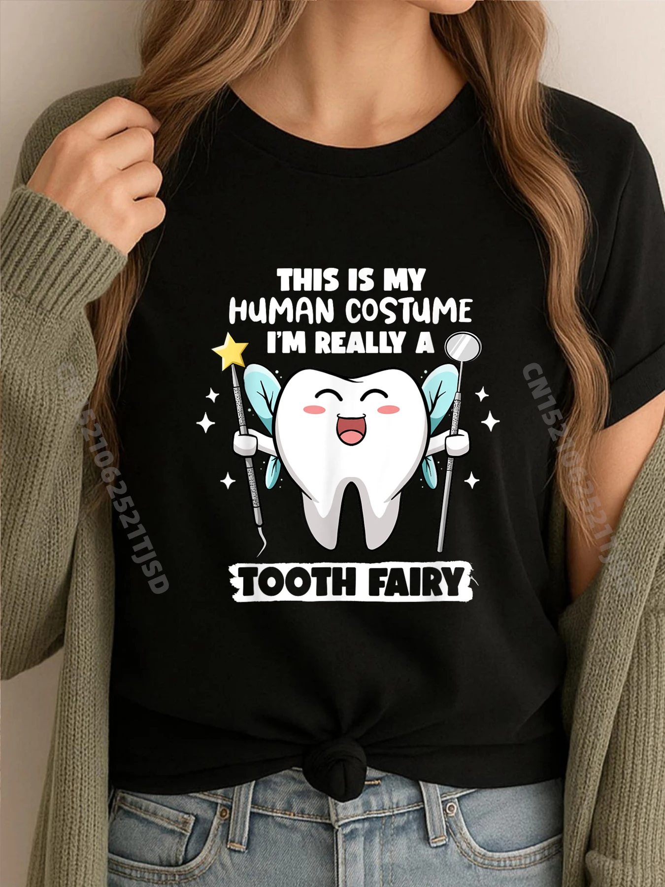 

Зубная фея, человеческий костюм на Хэллоуин, стоматологический гигиенист, брендовая футболка, классическая мужская дизайнерская одежда, Camisetas