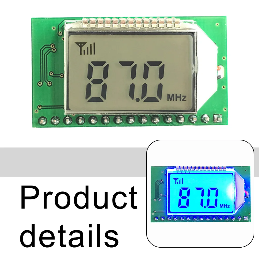 For FM Radio 87-108MHz Digital For DSP PLL Circuit Board With LCD Display Wireless Audio Broadcast Receiver For DIY Electronics