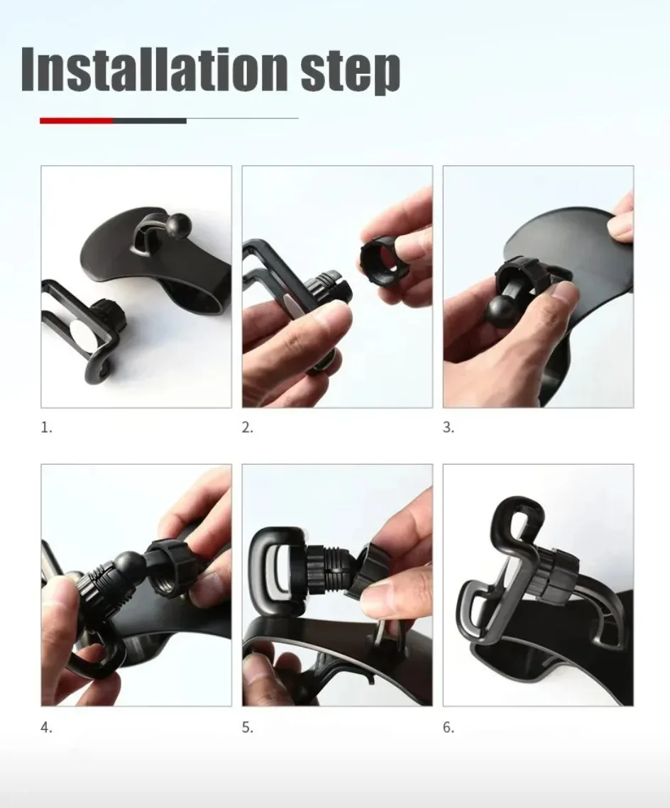 360 ° Drehbare Auto-Handyhalterung – Armaturenbretthalterung mit Federclip, keine Sichtblockierung für 6,7-Zoll-Smartphones, einfach zu installieren – Detail 7