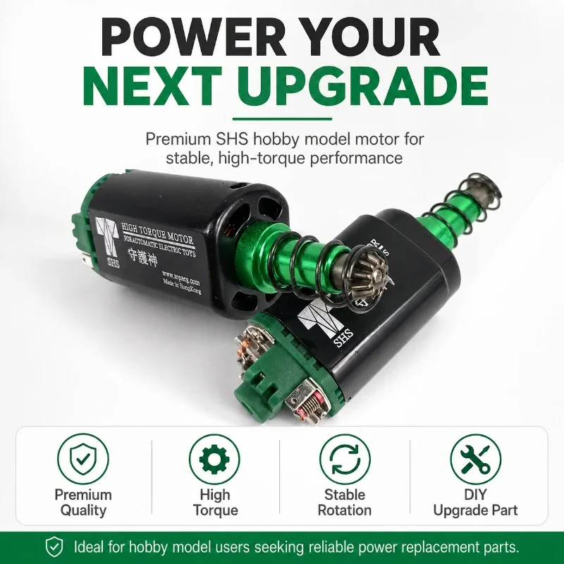 SHS High Torque DC Motor Long Shaft NdFeB Magnet Electric Hobby Model Upgrade Replacement Drive Motor Parts