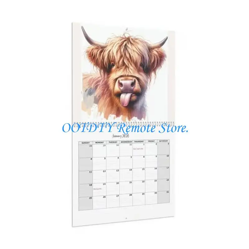 

Cow 2026 Art Calendar Tear Off Pages Holiday Reminders Friendly