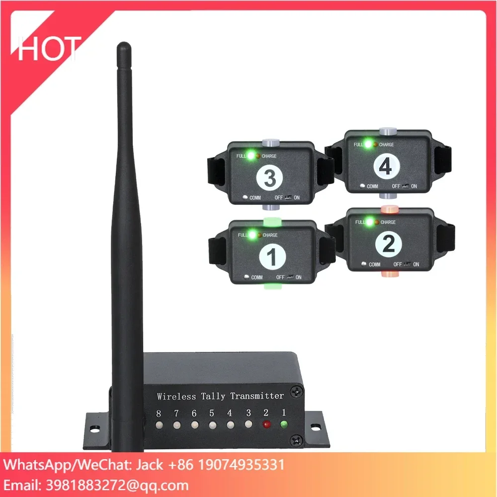 4 Users Wireless Tally Intercom System For Cameraman Switcher