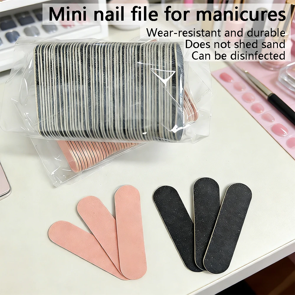 50/100/200 Stück Mini-Nagelfeilen 100/180 Doppelseitige Nagelfeilen für Maniküre, Pediküre, Nagelkunst, Polieren und Formgebung – Detail 3
