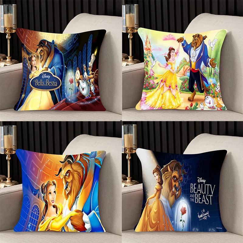 

home decor Pillow Cover Belle iving room bedroomo office car 45x45 Dakimakura Throw Pillows Square Pillowcase Girl style Kawaii