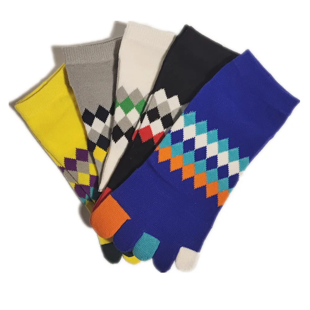 5 Pairs Of Men's Toe Socks Separated Toe FIver FInger Socks Set