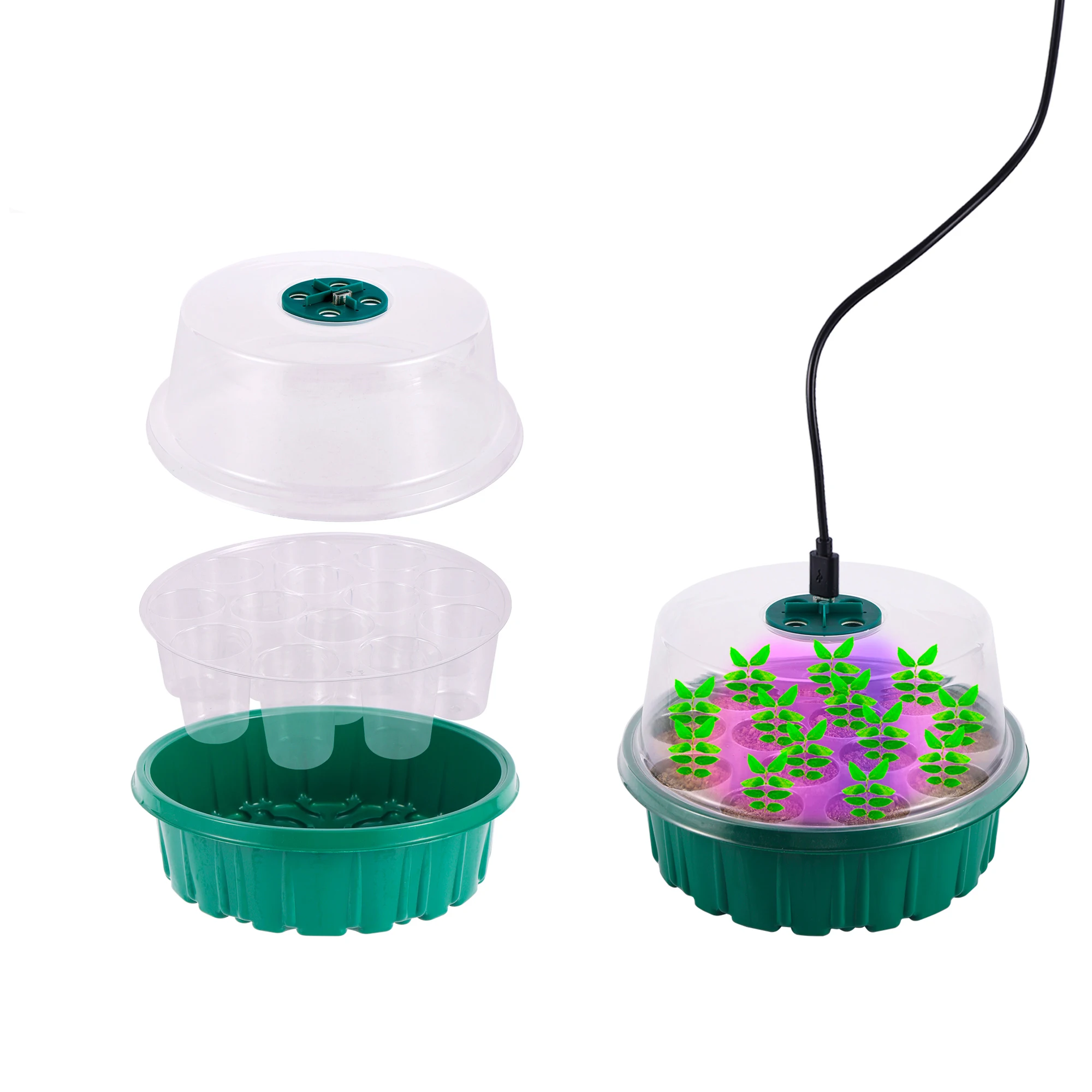 Plants Growth Promoting Light Full Spectrum Sunlike LED Light Seedling Growing Starter Lamp 6/12/13 Cell Nursery Box