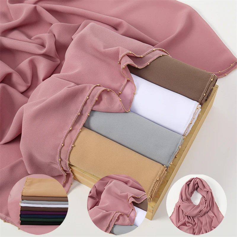 

Мусульманский шифоновый шарф-хиджаб, однотонная повязка на голову для женщин, шарфы-хиджабы, трикотажные хиджабы, исламский тюрбан, повязка на голову, шаль