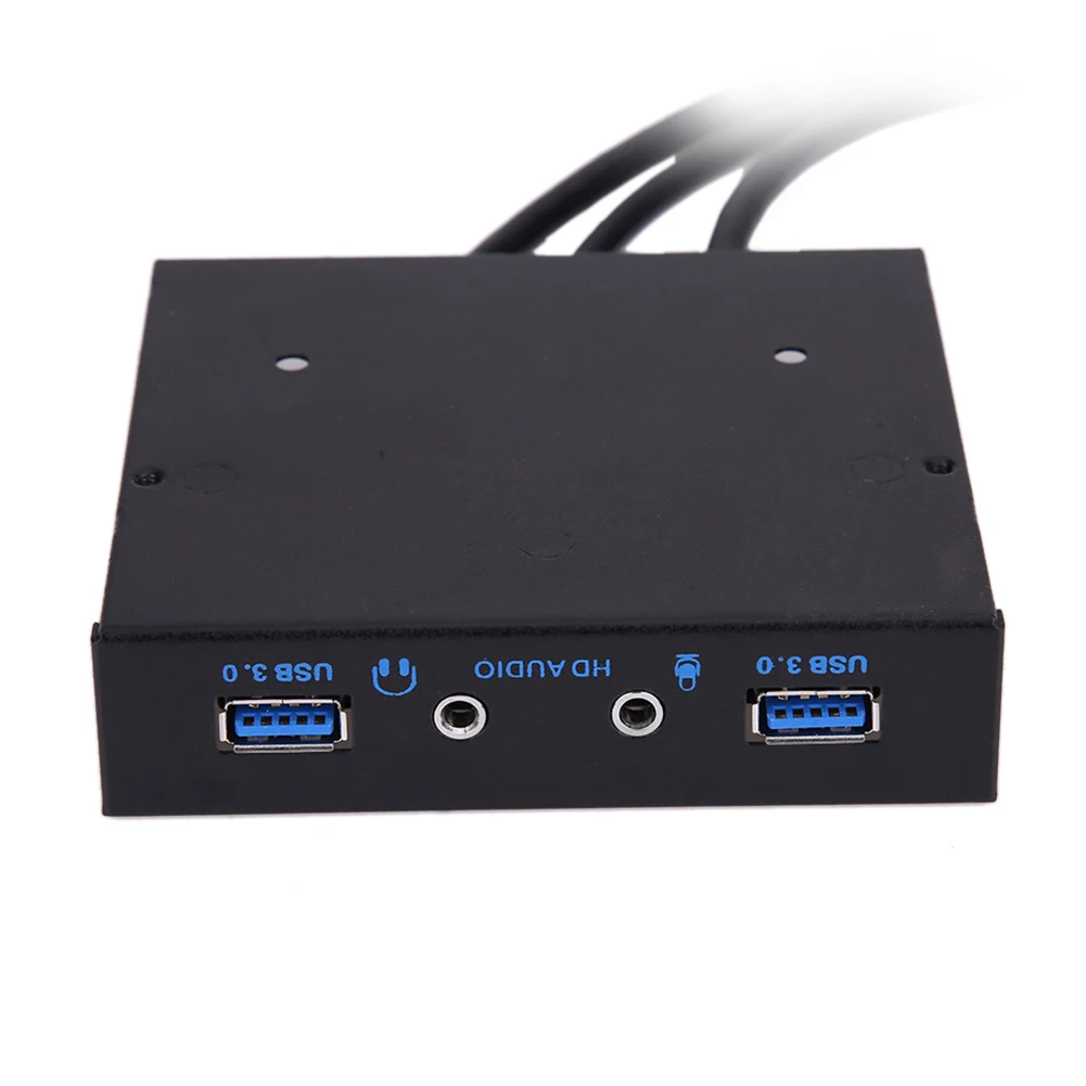 

3.5" 20Pin to 2 USB 3.0 Port HUB + HD Audio PC Floppy Expansion Front Panel