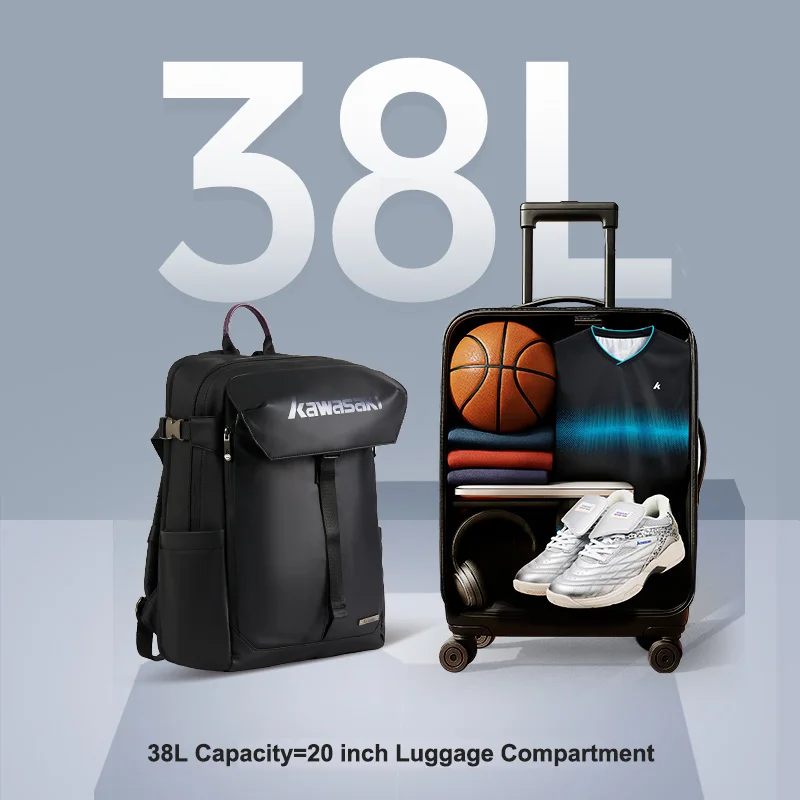 Kawasaki Multi Functional Outdoor Motorcycle Backpack Large Capacity Tennis Bag K2G00-B8233 Basketball Gym Bag