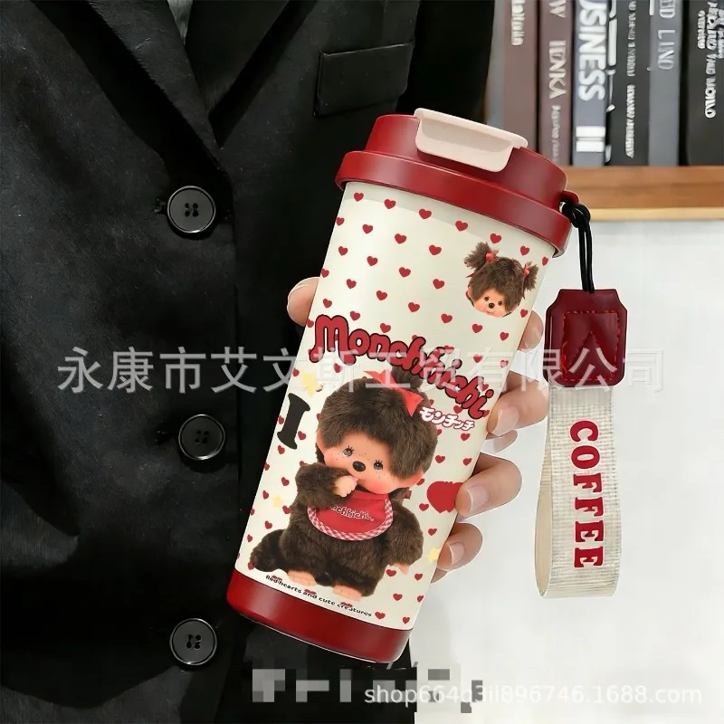 Kawaii New 530ML Mengqiqi Thermos Cup Portable Large Capacity Car Double Drink Coffee Cup Girl Birthday Gift Christmas Gift - view 5