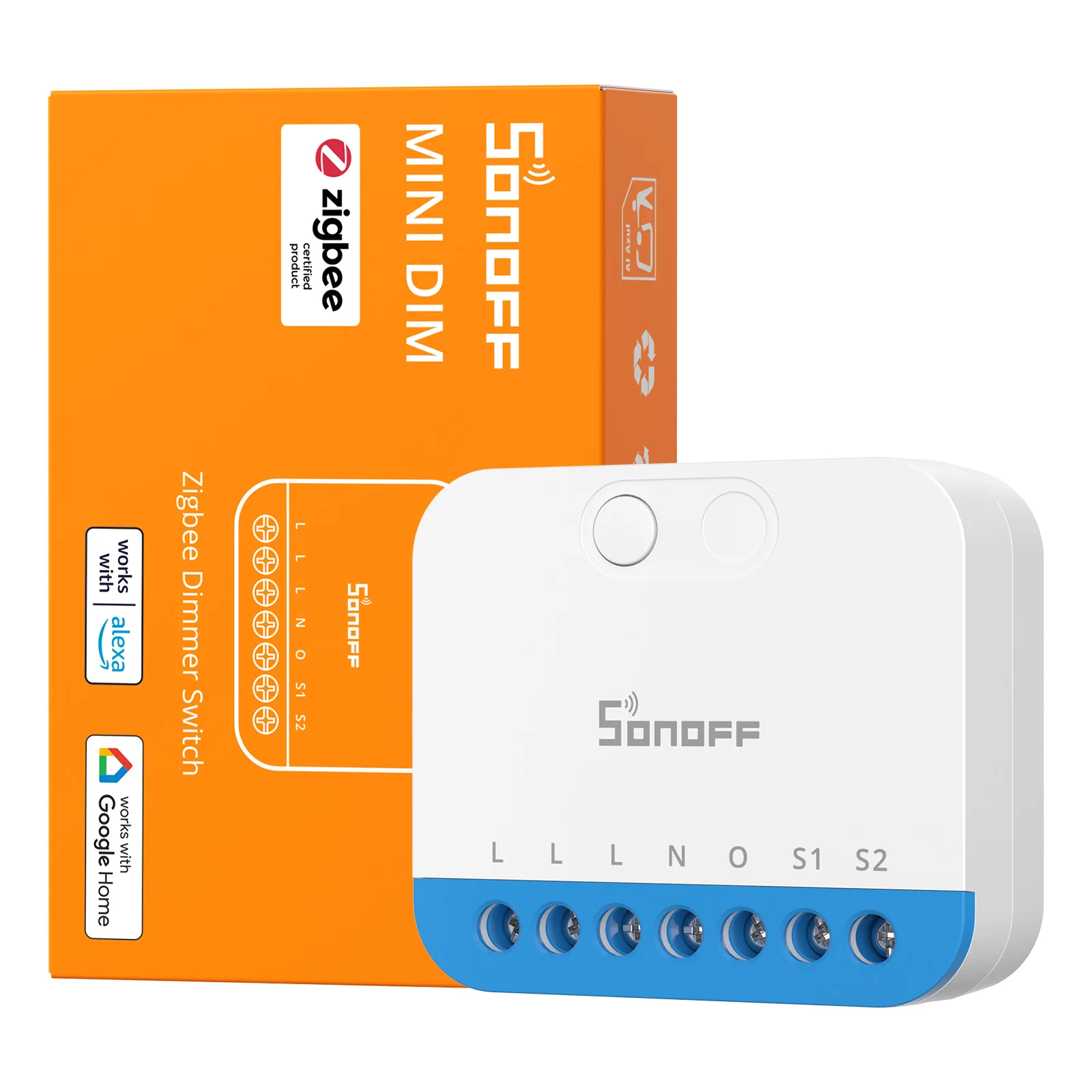 SONOFF MINI-ZBDIM MINI Extreme Zigbee Ściemniacz Światła Szeroka Kompatybilność z Lampami Monitorowanie Zużycia Energii w Czasie Rzeczywistym Płynne i Precyzyjne Ściemnianie — 2