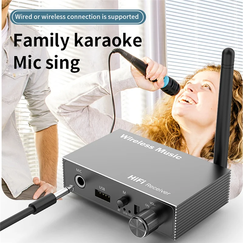 B04B-متعددة الوظائف بلوتوث 5.3 جهاز استقبال الصوت المحوري من الألياف الضوئية لمكبر الصوت الكلاسيكي ومكبر الصوت وآلة الكاريوكي #3