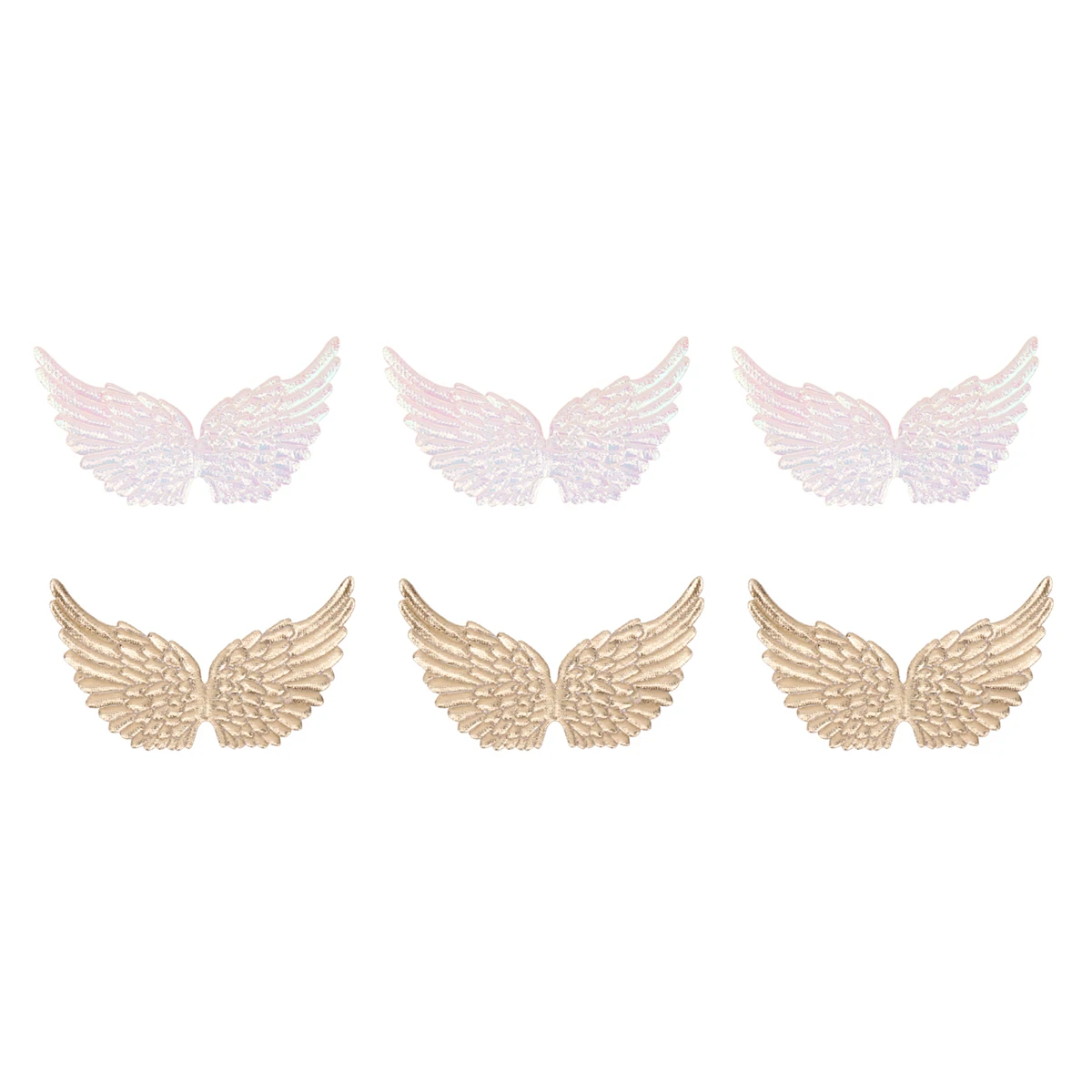

12pcs Angel Wings Decoration Colorful Embroidered Fabric DIY Accessory Mini Wing Decorative Patch for Clothes Bags Gifts