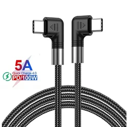 USB Type C to USB C Cable PD 100W Fast Charger for Samsung Xiaomi Macbook iPad Quick Charge 4.0 5A USB C Charge Cord