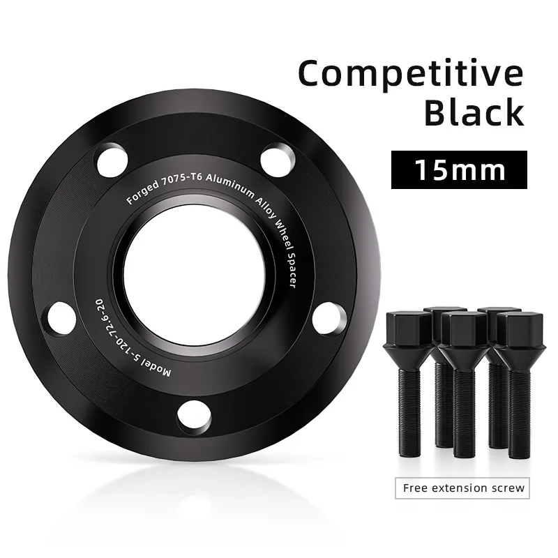 2 stuks 5x112 66.6 Hub Centric Zwart Gesmeed wiel spacer T6-7075 Voor Mercedes Benz GLB 15/20/25/30/35mm Met Uitgebreide Wiel Bouten