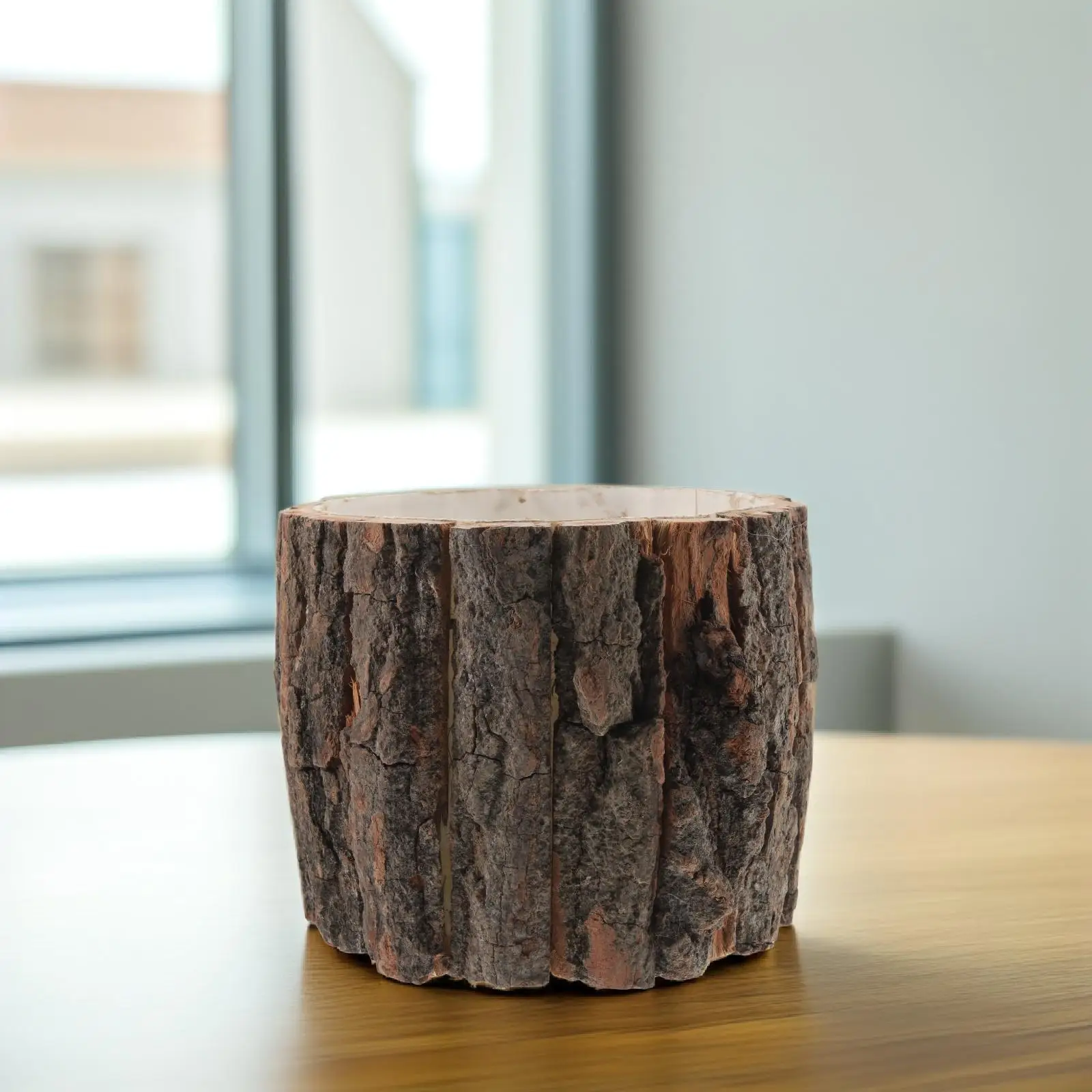 Wood Flower Pots Planters for Rustic Tree Stump Planter Succulents Rustic Plant Pots Bonsai Vase