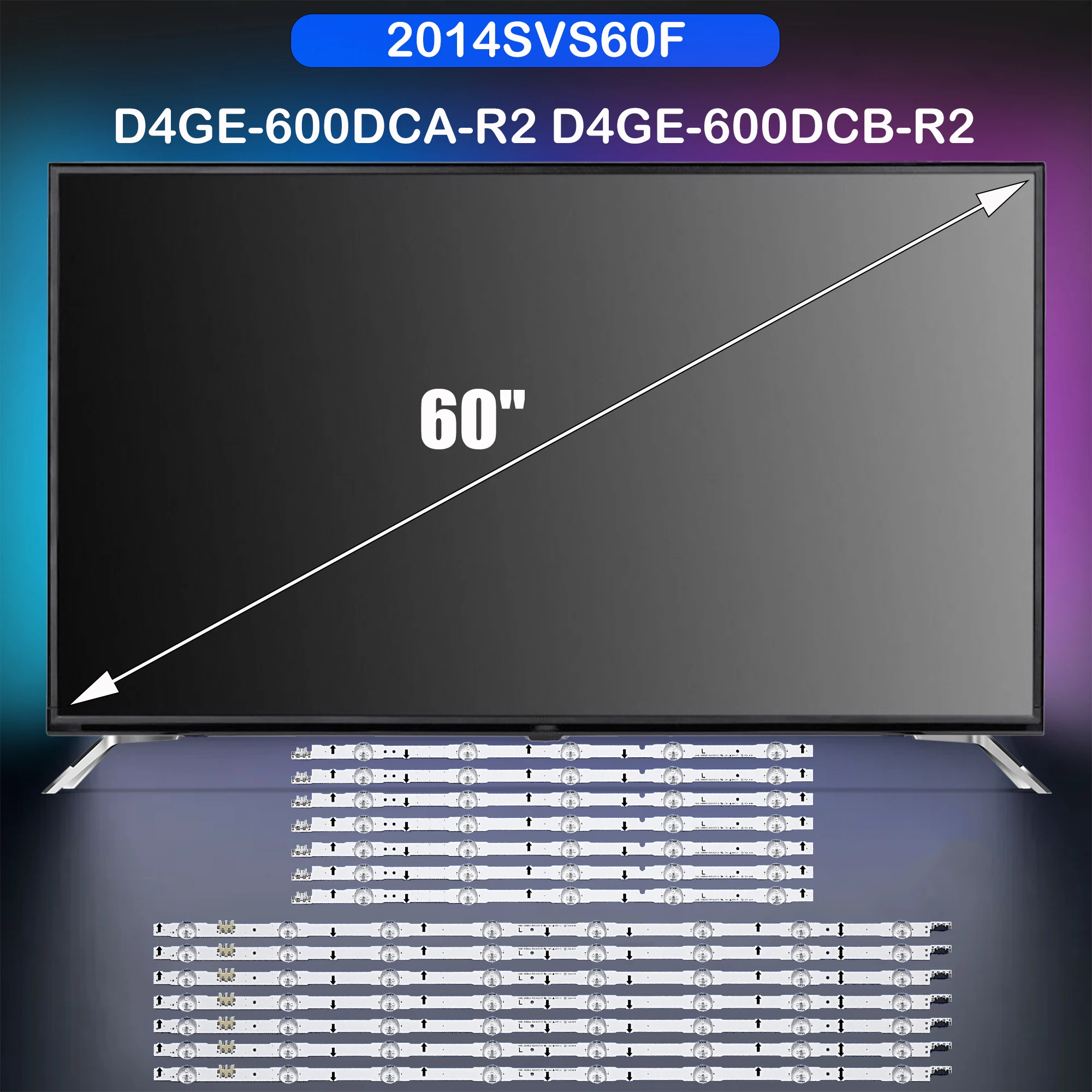 LED Backlight strip For UE60H5500AW UE60H5500AY UE60H5505AK UE60H5510AK UE60H5510SS UE60H5515AK UE60H5570AS UE60H5570SS