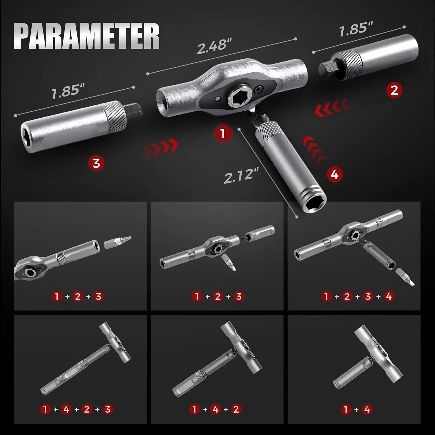 VMAN 24in1 متعددة الوظائف مفك براغي بسقاطة مجموعة متعددة المغناطيسي بت مجموعة أدوات إصلاح صغيرة أداة منزلية للكمبيوتر والمكتب الخ. #4