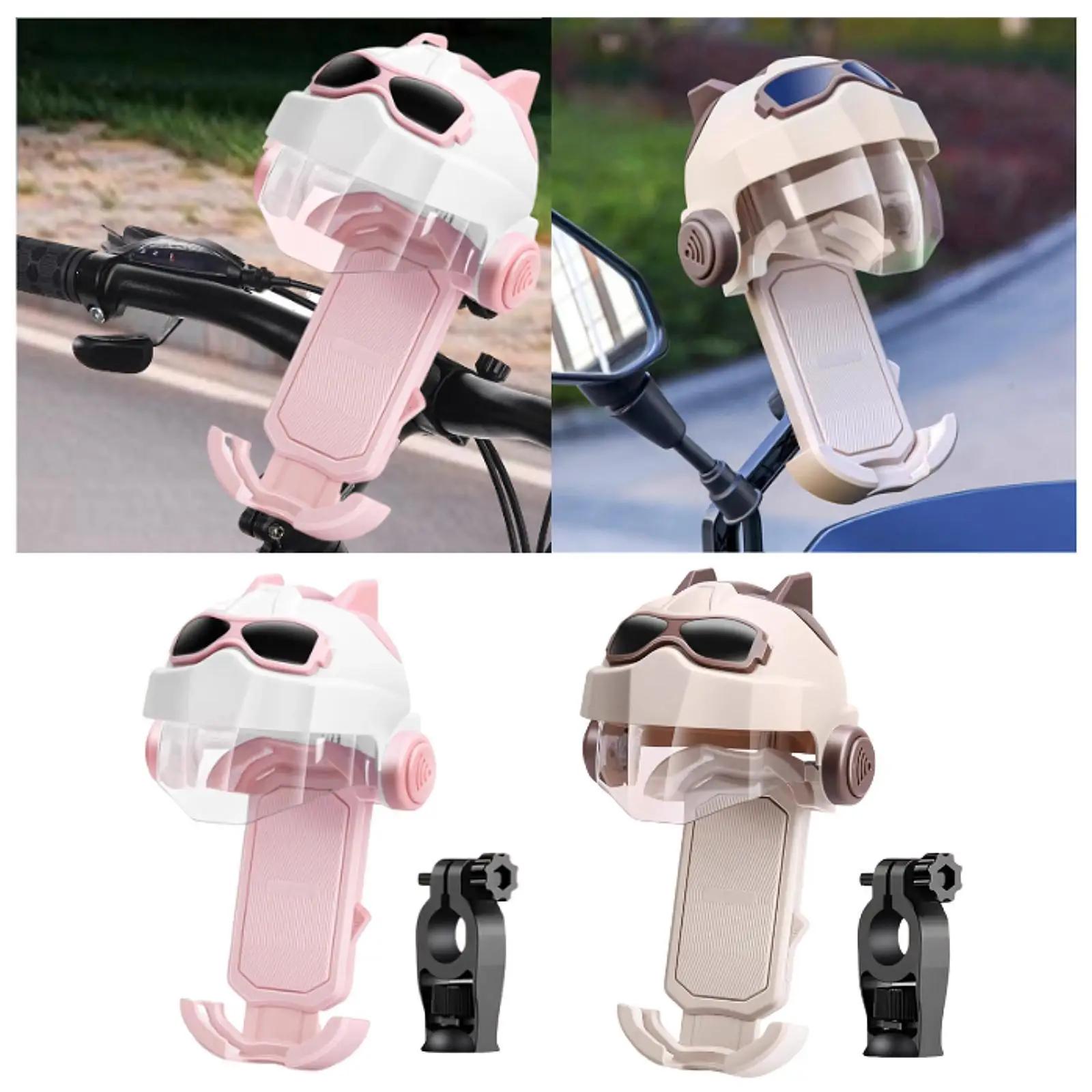 Motorcycle Phone Holder, Phone Stand, Stable, Cute Smartphone Clip Clamp, Phone Holder for Smartphones