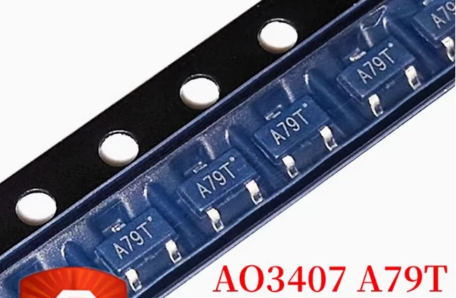 10PCS-30PCS-100PCS 100% New AO3407 3407 MOSFET A79T MOSFT P-Ch -30V -3.6A 64mOhm MOS field effect transistor SOT23 SOT23-3