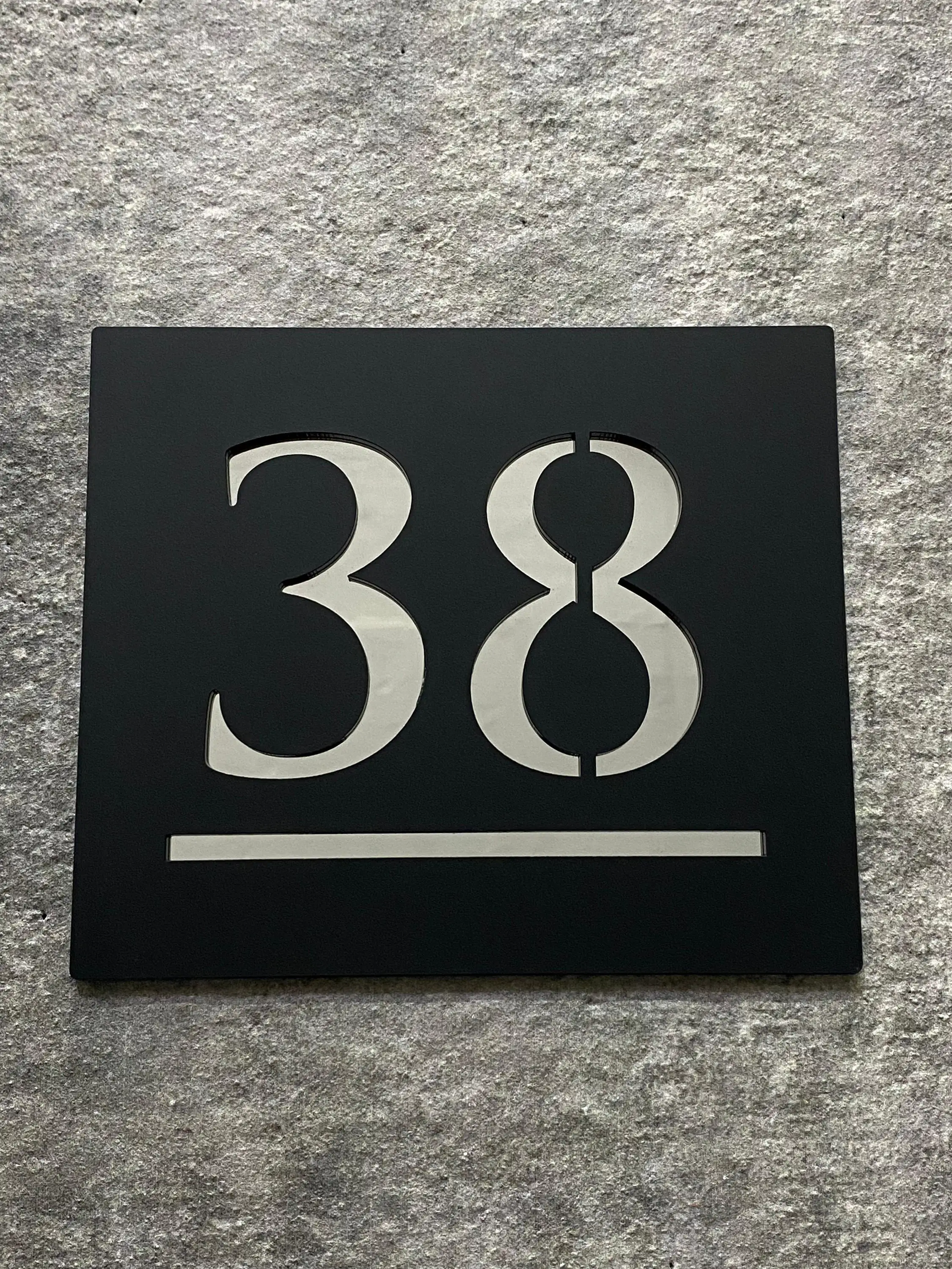 Modern Custom Laser Cut Acrylic Plate Grey House Numbers Sign Address Name 3D Letter Plaque Outdoor For Wall Decor OutSide