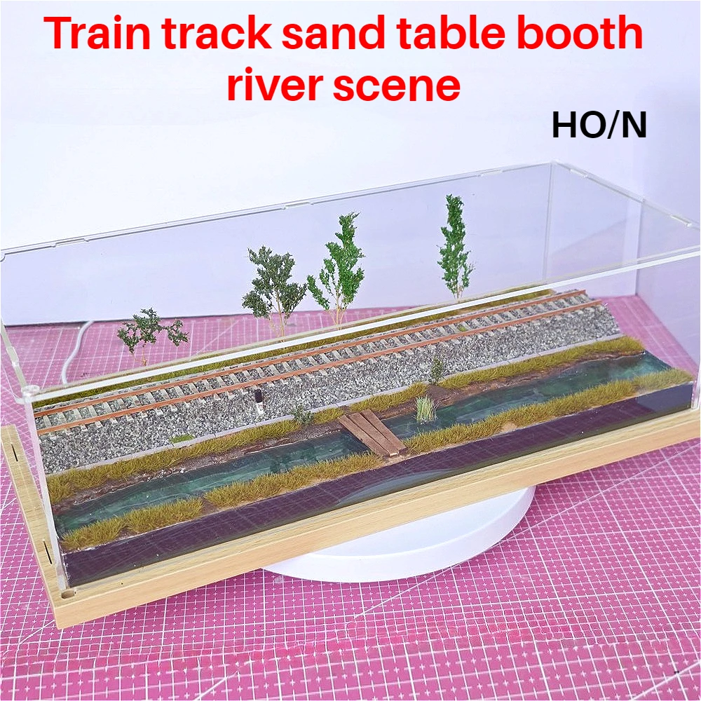 

HO/N Scale Train Track Sand Table Booth River Scene Customization Collection Ornaments Train Model Boy Toy Gift