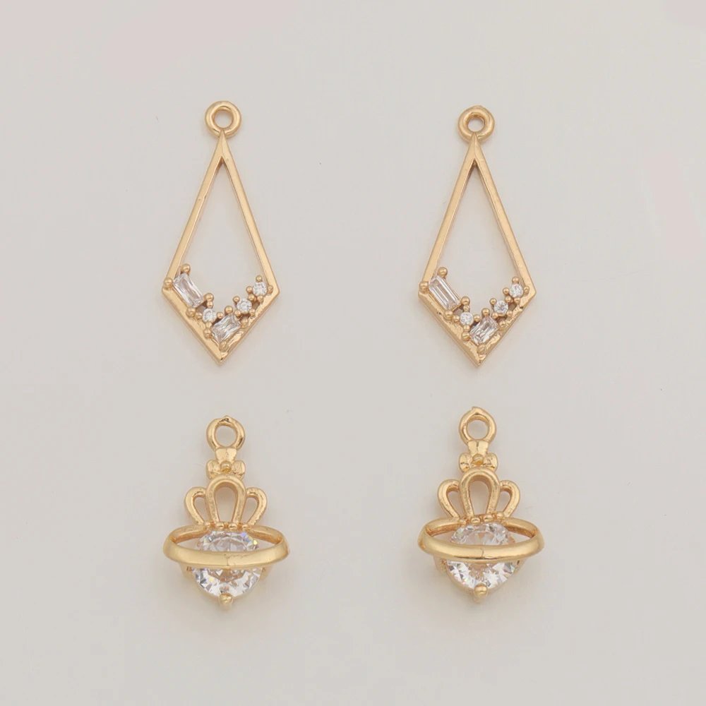 

Cordial Design 100Pcs Copper Accessories/Earring Pendant/CZ Rhinestone Charms/Jewelry Findings & Components/Hand Made #193938