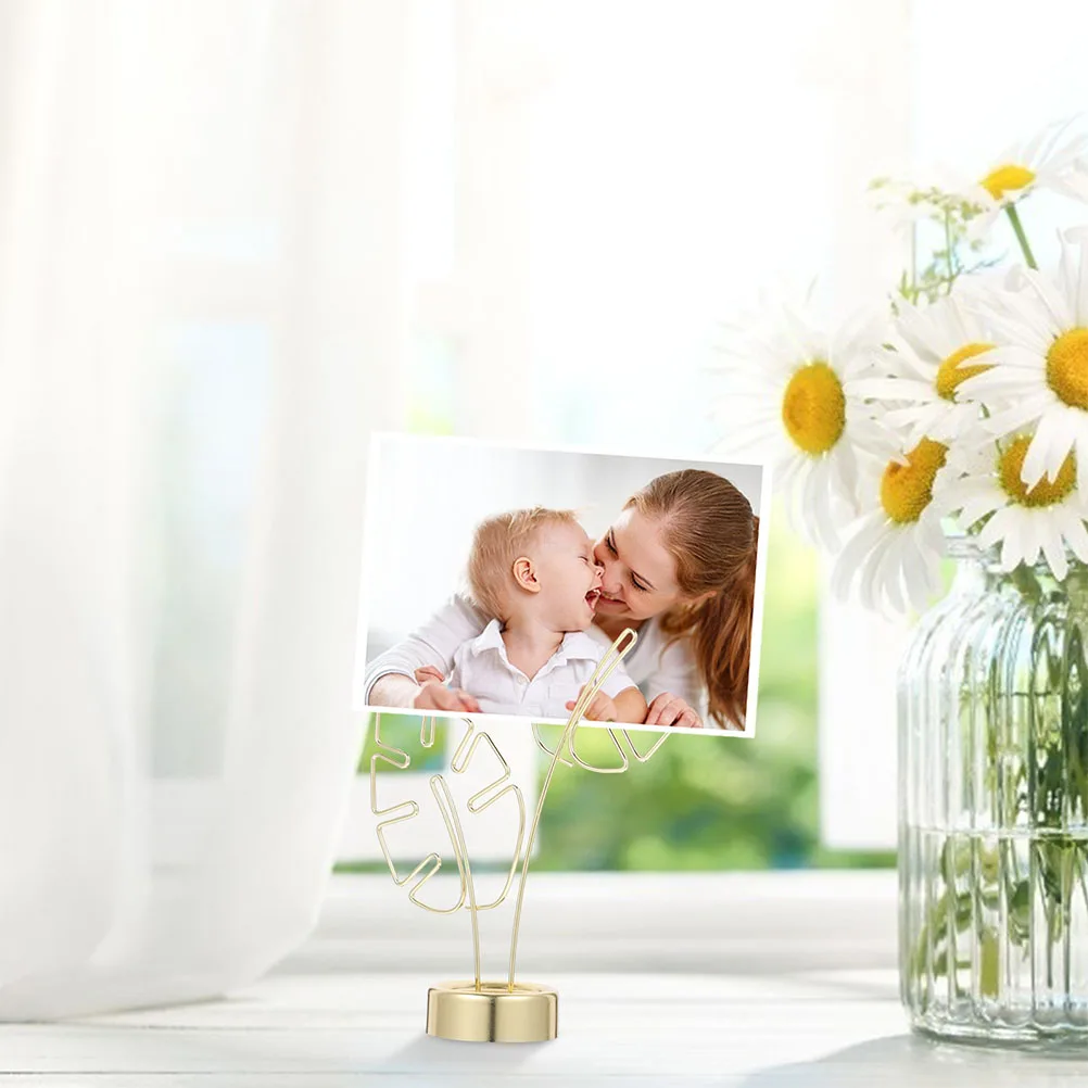 

Metal Turtle Back Leaf Notes Clip Game Card Holder Cute Desk Picture for Photo Holders Message