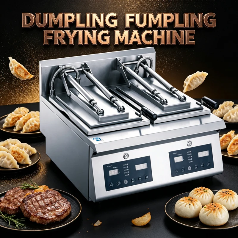 Auto Water Injection Multifunctional Electric Frying Pan Dumpling Machine Timing Process Steak Water Fried Bun Pancake Food