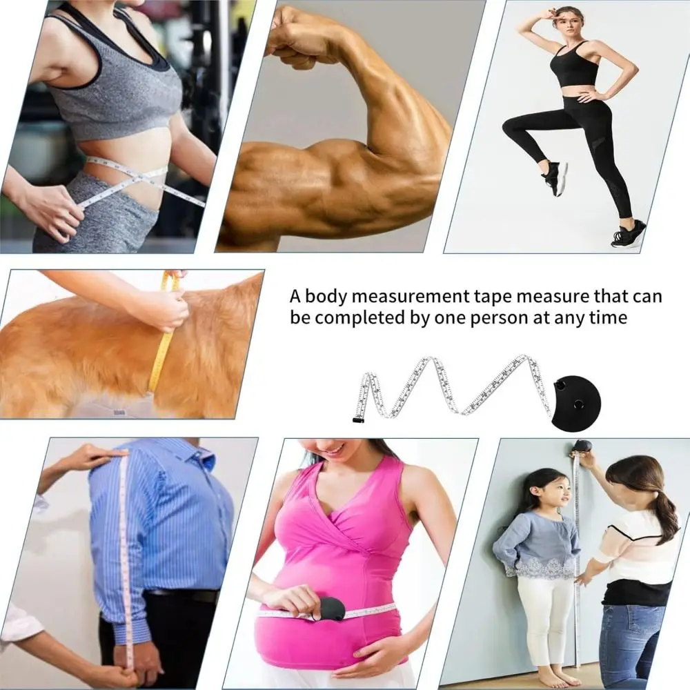 

Dual-Scale Body Measuring Tape Retractable Window Reading 60Inch Length Soft Tape Measure with Locking Pin Portable