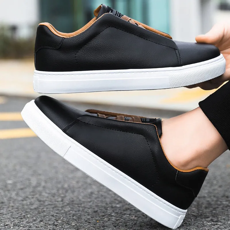 أحذية رجالية عادية من الجلد خارج الرجال أحذية رياضية كاجوال حجم كبير 39-48 الأخفاف عدم الانزلاق للرجال الشقق zapatillas hombre #6