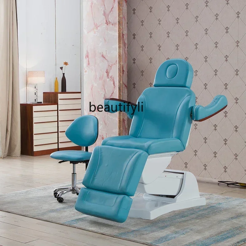 Cama de beleza elétrica tatuagem bordado cama elevada dental terapêutica salão de beleza especial