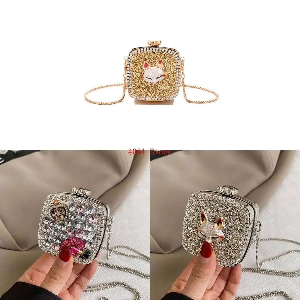 

Women Bag Trendy Shoulder Bag Rhinestones Evening Bag Acrylic Crossbody Bag Chain Bag Glittering Square Bag for Party