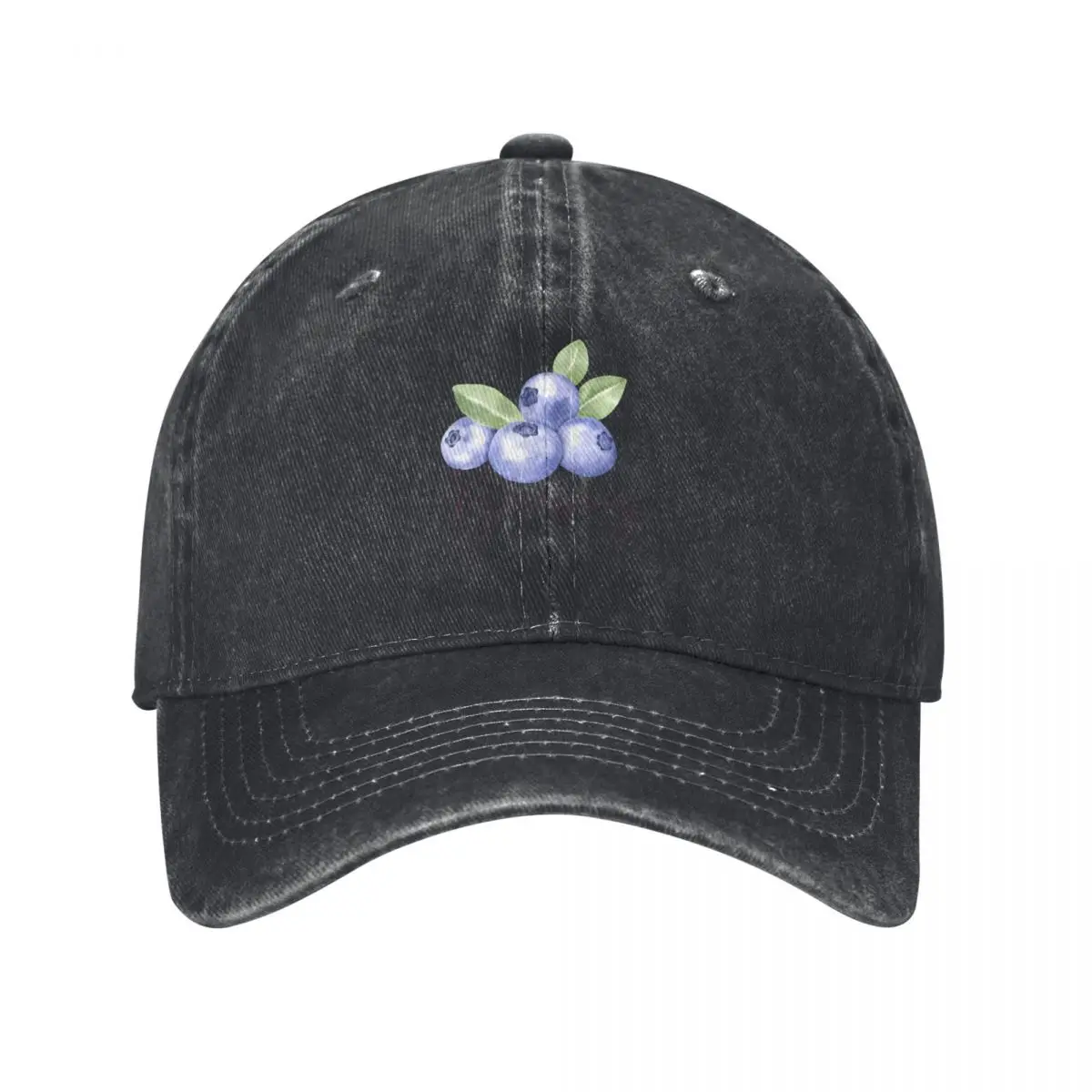 

Blueberry in watercolor Baseball Cap Military Cap Man cute Women's Golf Clothing Men's