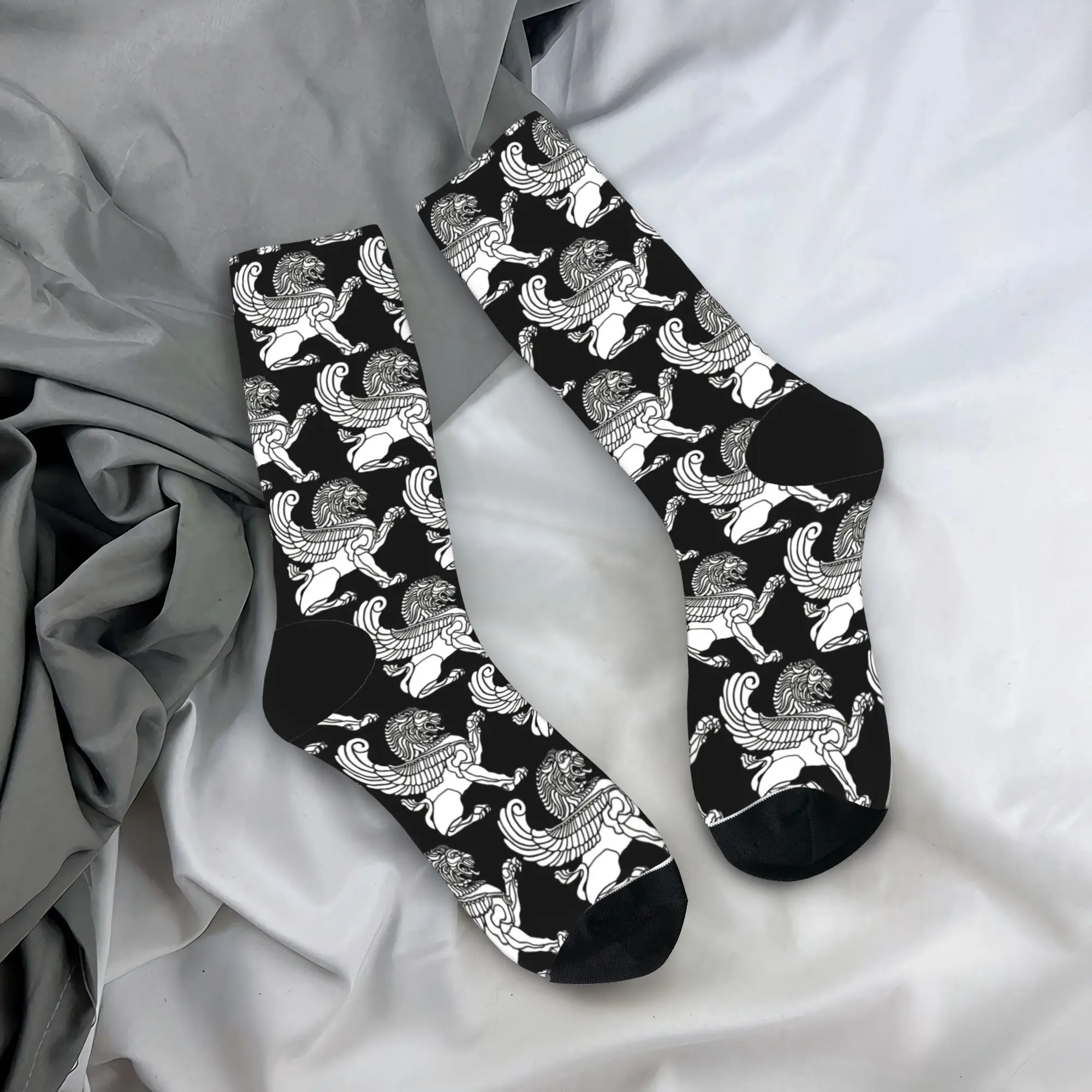 

Persian Lion Iranian Iran Persia Symbolism Icons Socks Gothic Stockings Men Warm Soft Cycling Socks Winter Printed Anti Socks