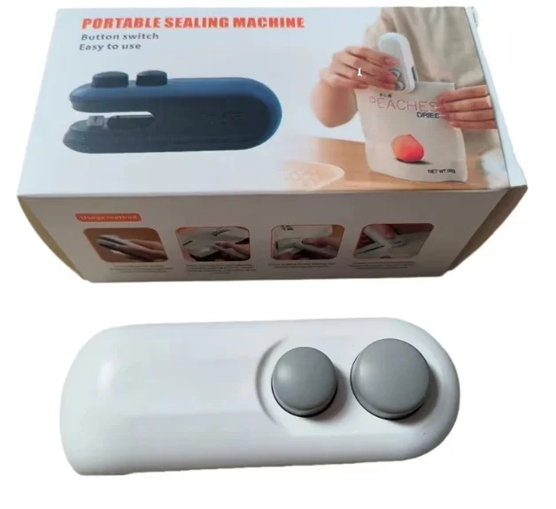 Portable Travelling Hand Vacuum Sealer Machine USB Rechargeable Mini Sealer for Food & Plastic Bag Packaging for Home Office Use