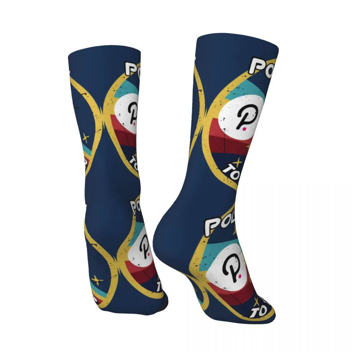 Happy Funny Men's Compression Sock Cryptocurrency Essential Retro Harajuku Polkadot DOT Blockchain Crypto Coin Hip Hop Crew Sock