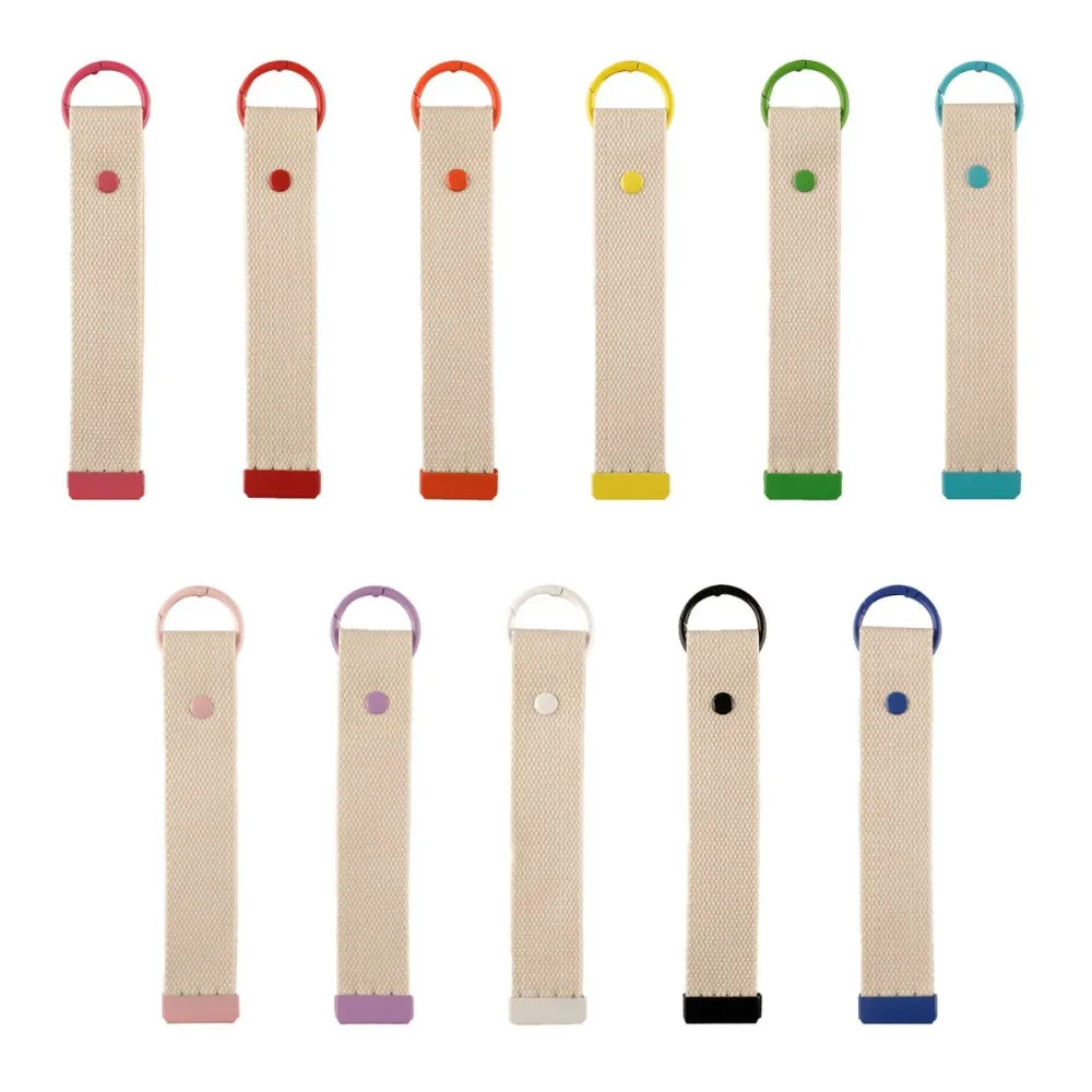 Porte-clés en ULde ruban coloré, lanière porte-clés simple et durable, sangle de canva bricolage, INS polyvalent, unisexe