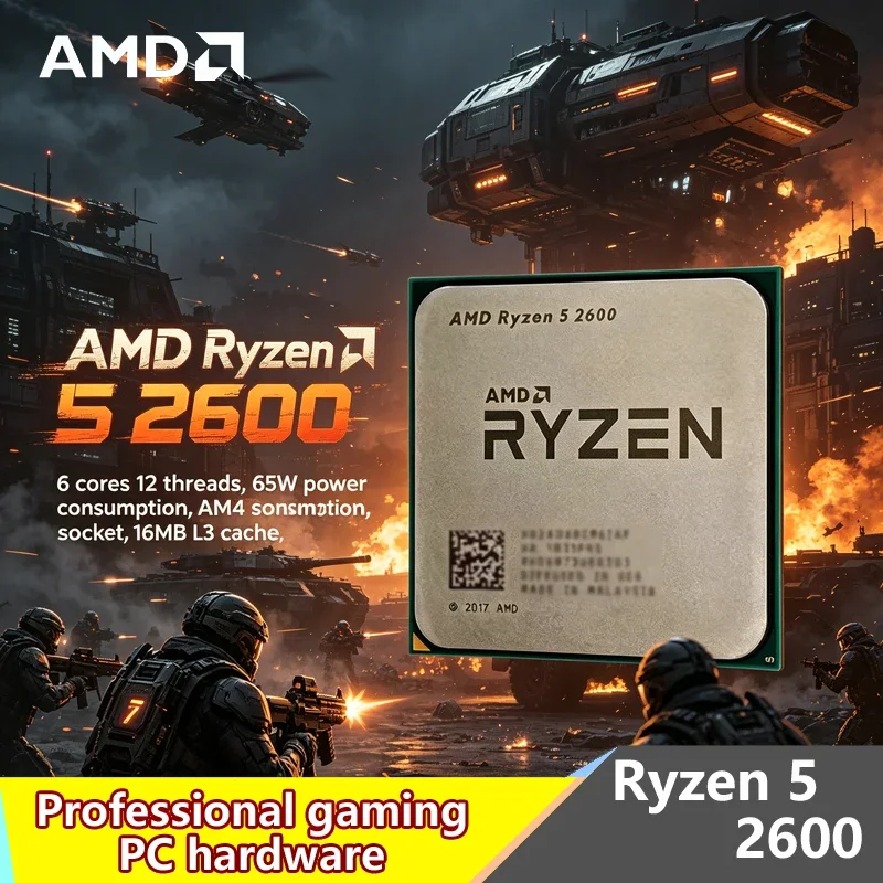 amd-ryzen-5-2600-gaming-cpu-6-core-12-thread-34ghz-16mb-l3-cache-65w-low-power-high-performance-am4-socket-processor