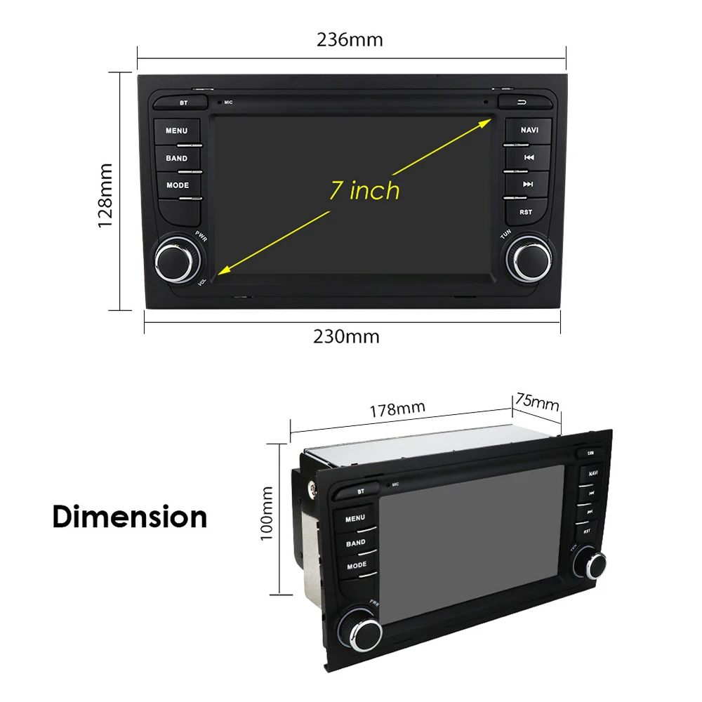 AI 7862 System 2din Android Autoradio for Audi A4 B6 B7 S4 RS4 for Seat Exeo Car Radio Multimedia Video Player GPS Carplay 4G BT