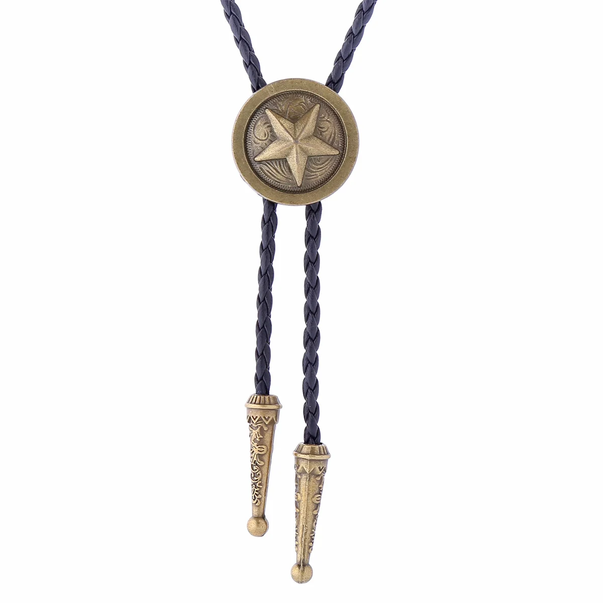 

Round bright star Bolo Tie