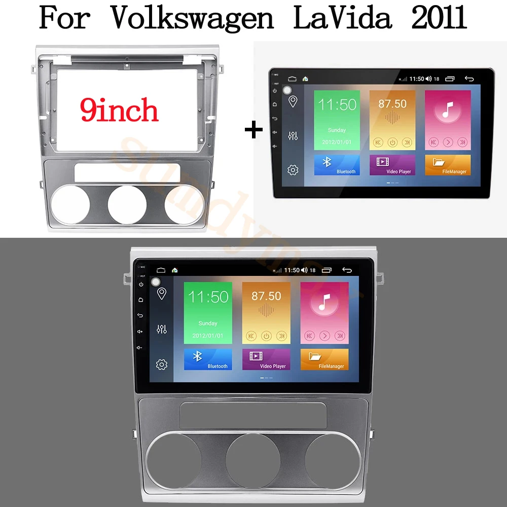 

9inch Car radio Frame Fascias For Volkswagen LaVida 2011 2012 2013 Big Screen Android Radio Dashboard Kit Face Plate Fascia