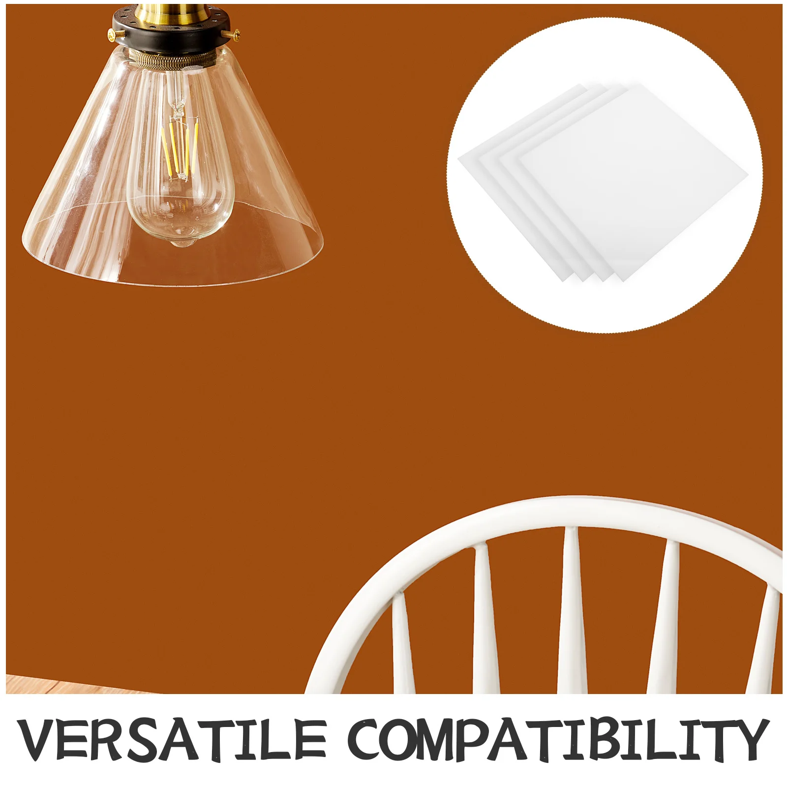 4Pcs Light Diffuser Panel for Ceiling Lights 11.8inch White Acrylic LED Cover Easy Installation Uniform Brightness Plastic Light