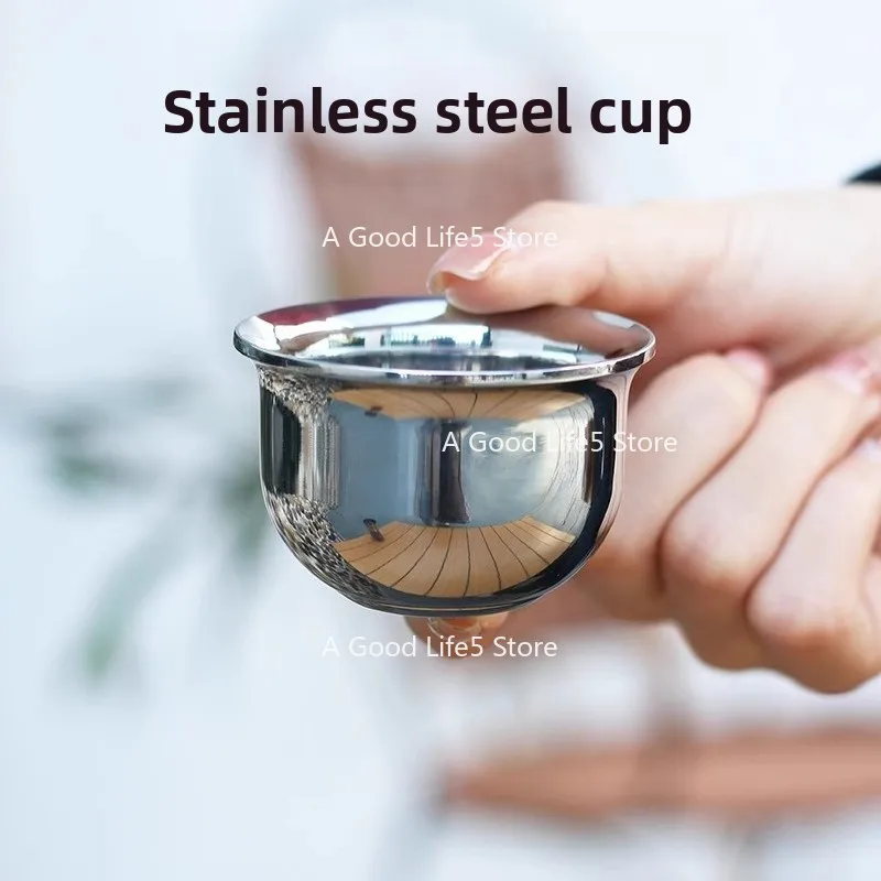 

Apply To Thickened Heavy Hand Solid Stainless Steel Concentrated Coffee Cup High-grade Exquisite High-value Tea Baijiu 80ML