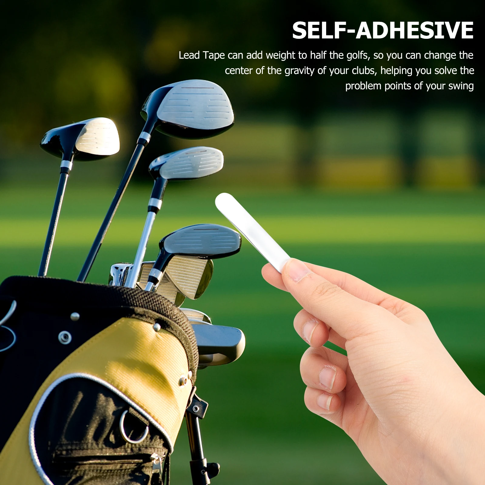 

30 Pcs Golf Weight Bar Golfs Tape for Tennis Rackets Accessory Metallic Self Adhesive Man Clubs